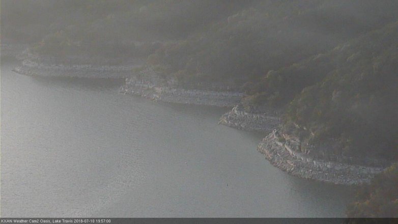 Lake Travis webcam, July 10, 2018 7:00 PM CT
