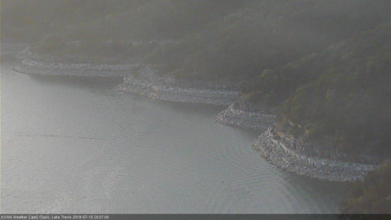 Lake Travis webcam, July 10, 2018 7:10 PM CT
