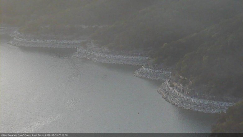 Lake Travis webcam, July 10, 2018 7:15 PM CT