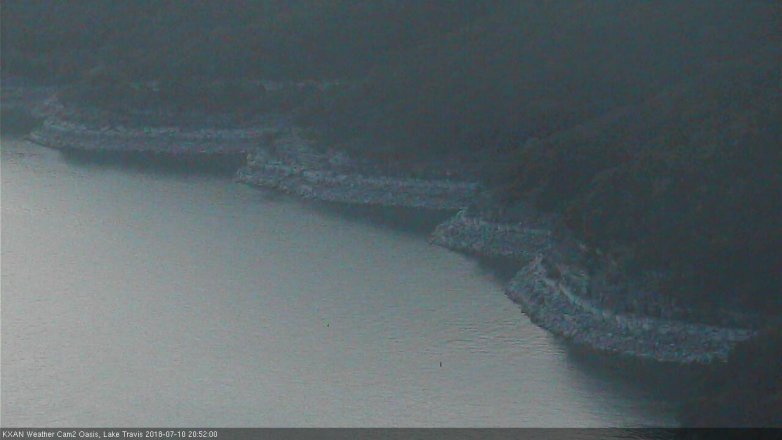 Lake Travis webcam, July 10, 2018 7:55 PM CT