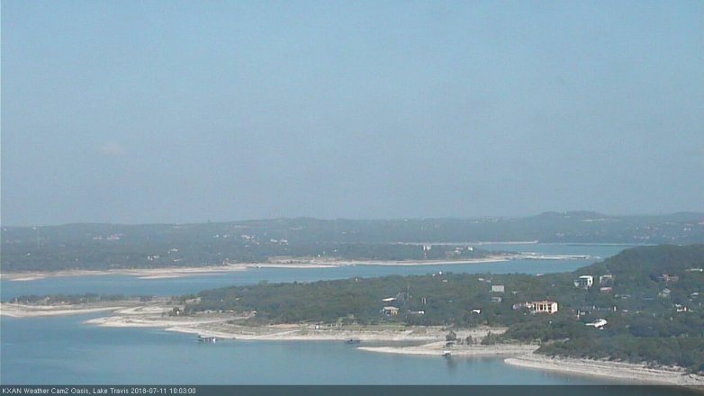 Lake Travis webcam, July 11, 2018 9:05 AM CT