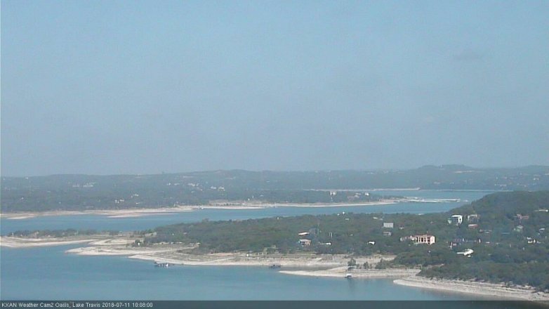 Lake Travis webcam, July 11, 2018 9:10 AM CT