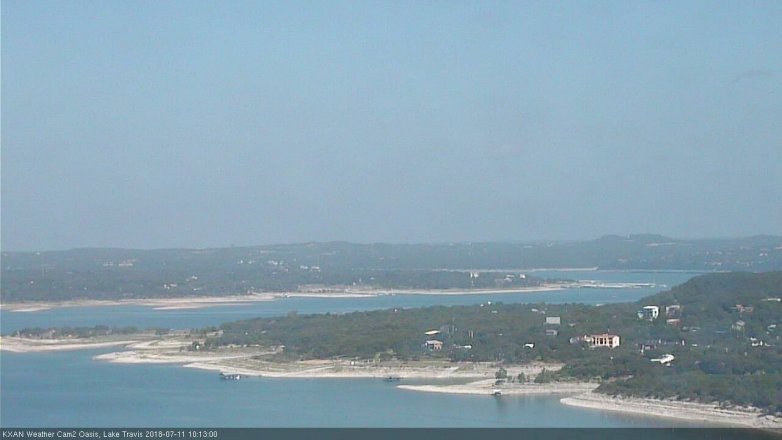 Lake Travis webcam, July 11, 2018 9:15 AM CT