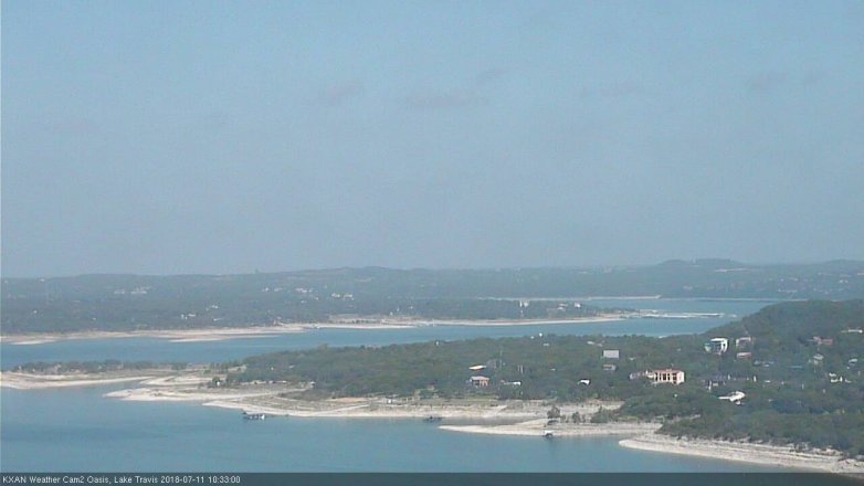 Lake Travis webcam, July 11, 2018 9:35 AM CT