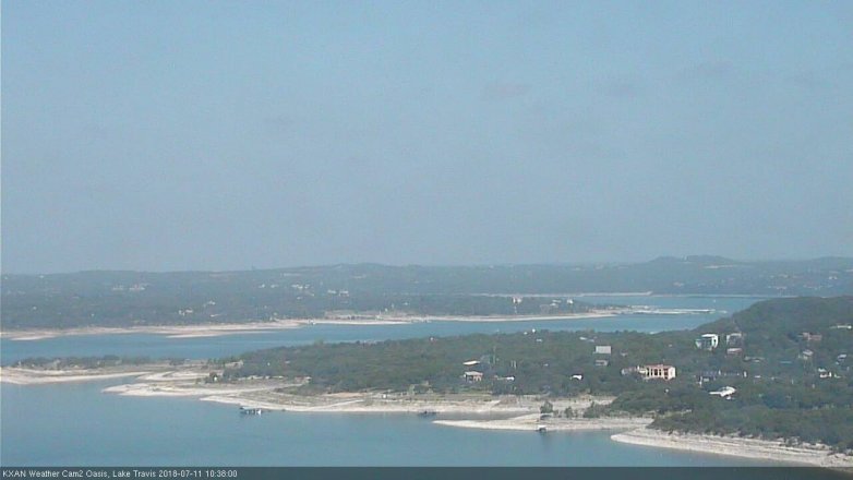 Lake Travis webcam, July 11, 2018 9:40 AM CT