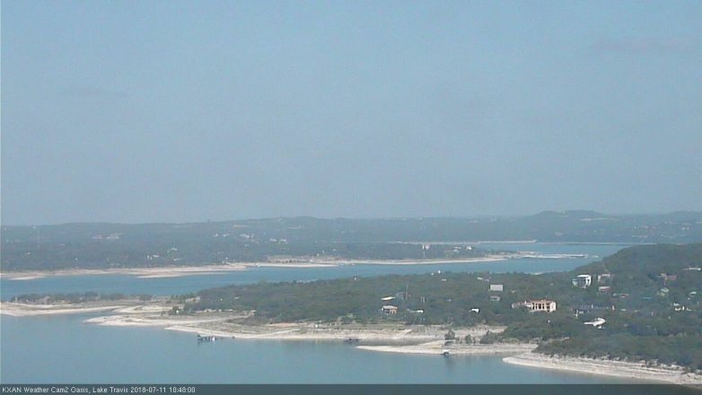Lake Travis webcam, July 11, 2018 9:50 AM CT
