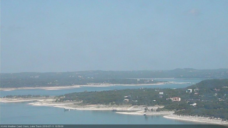 Lake Travis webcam, July 11, 2018 10:00 AM CT