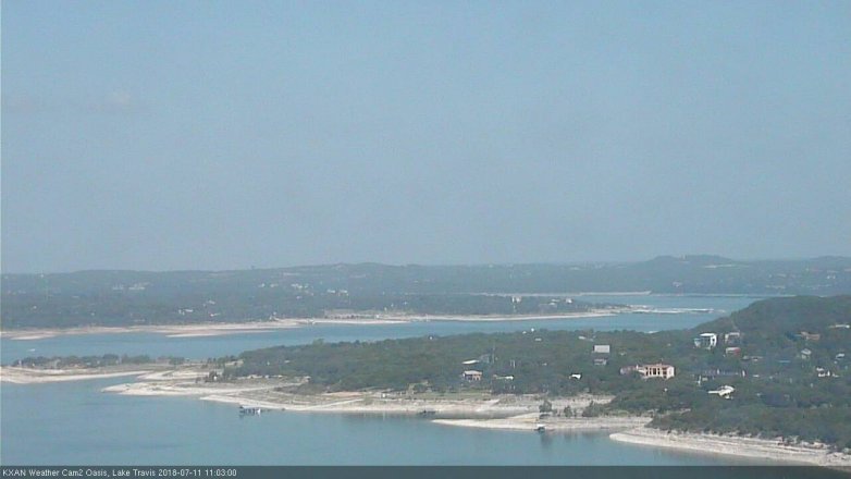 Lake Travis webcam, July 11, 2018 10:05 AM CT