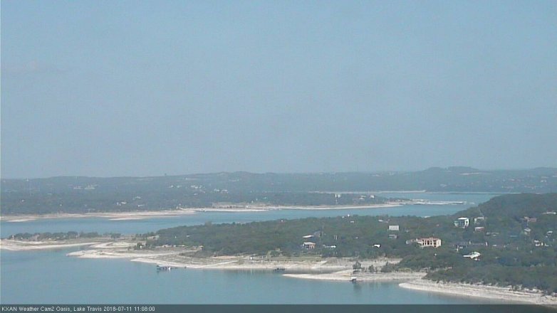 Lake Travis webcam, July 11, 2018 10:10 AM CT
