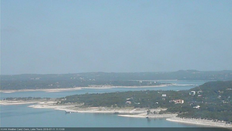 Lake Travis webcam, July 11, 2018 10:15 AM CT