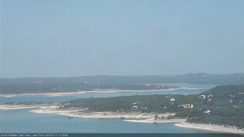 Lake Travis webcam, July 11, 2018 10:30 AM CT