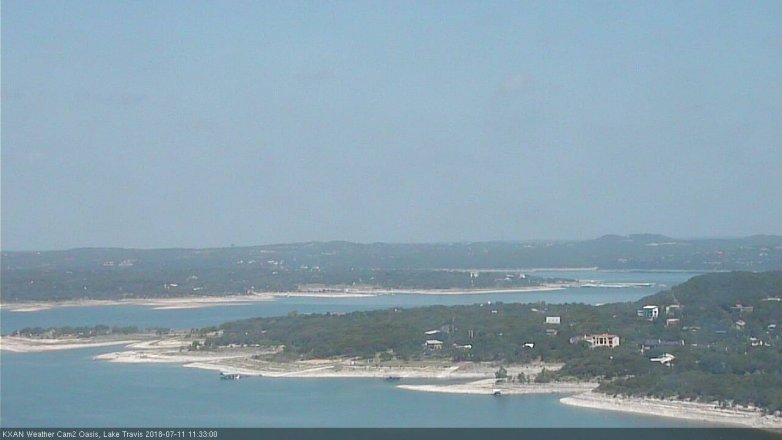 Lake Travis webcam, July 11, 2018 10:35 AM CT
