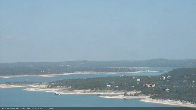 Lake Travis webcam, July 11, 2018 10:40 AM CT