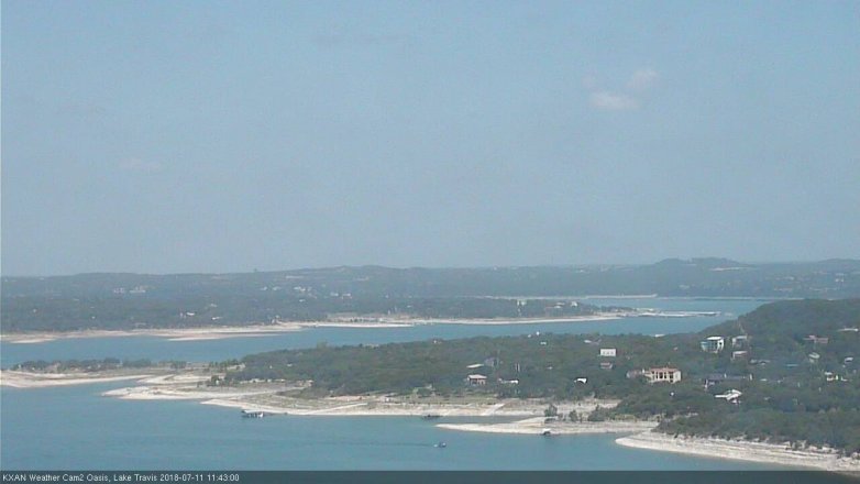 Lake Travis webcam, July 11, 2018 10:45 AM CT