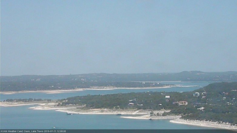 Lake Travis webcam, July 11, 2018 11:10 AM CT