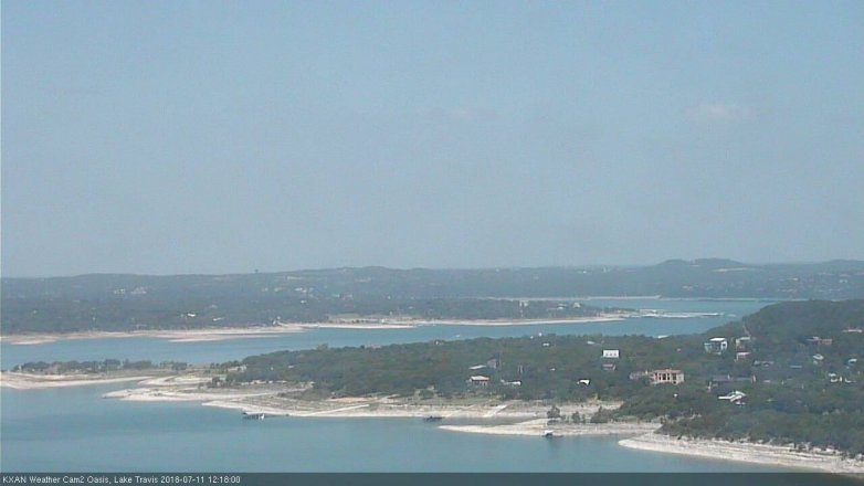 Lake Travis webcam, July 11, 2018 11:20 AM CT