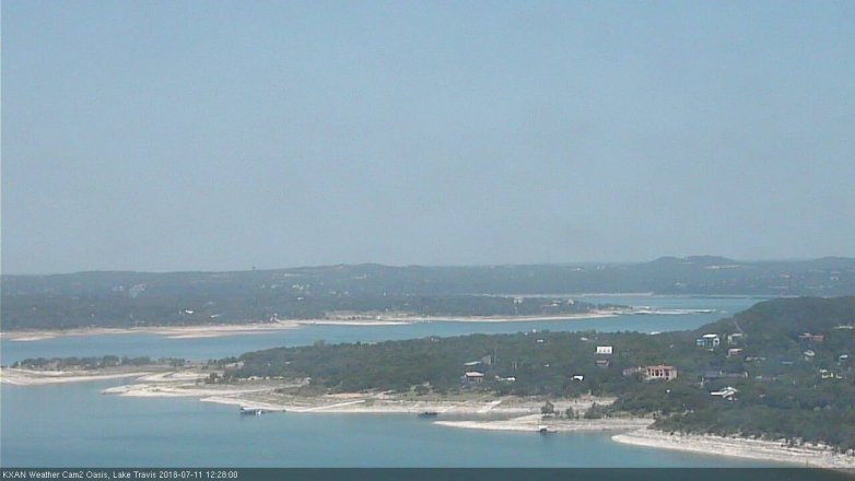Lake Travis webcam, July 11, 2018 11:30 AM CT