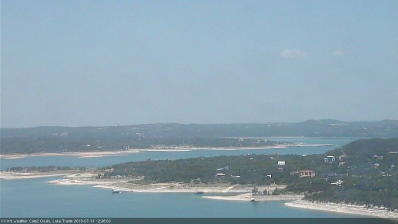 Lake Travis webcam, July 11, 2018 11:40 AM CT