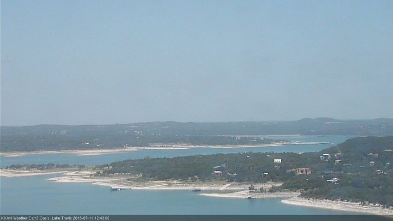 Lake Travis webcam, July 11, 2018 11:45 AM CT