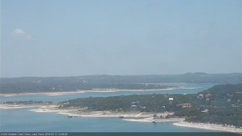 Lake Travis webcam, July 11, 2018 11:50 AM CT