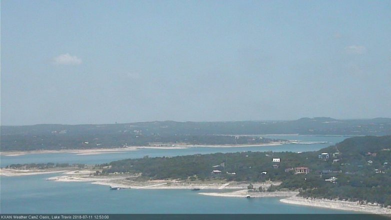 Lake Travis webcam, July 11, 2018 11:55 AM CT