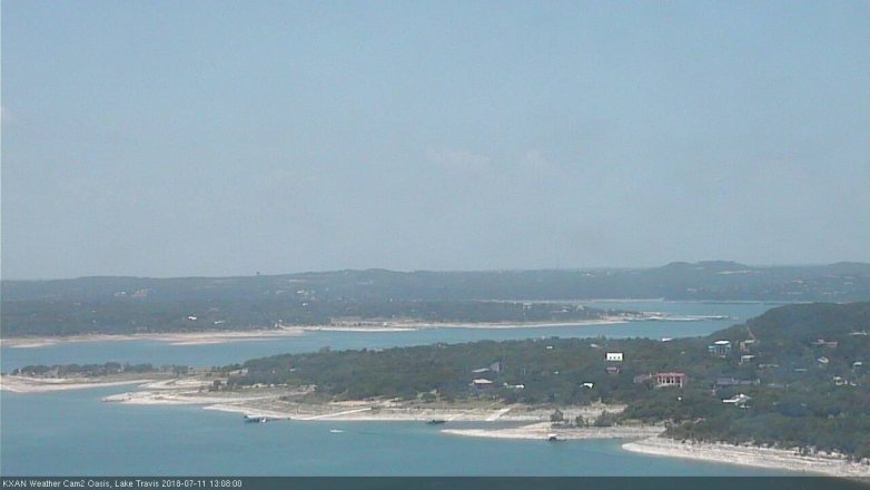 Lake Travis webcam, July 11, 2018 12:10 PM CT