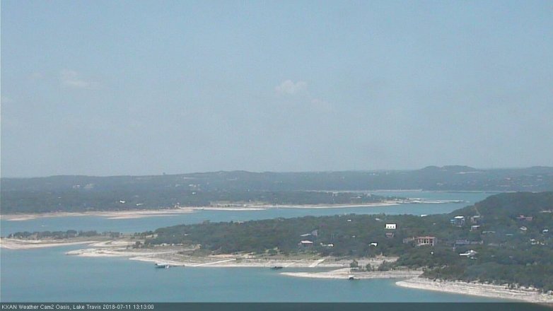 Lake Travis webcam, July 11, 2018 12:15 PM CT