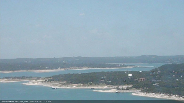 Lake Travis webcam, July 11, 2018 12:20 PM CT