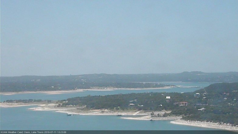 Lake Travis webcam, July 11, 2018 12:25 PM CT