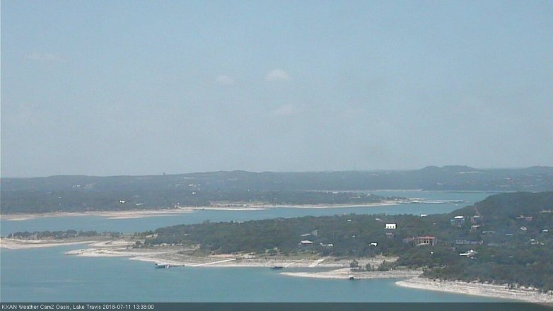 Lake Travis webcam, July 11, 2018 12:40 PM CT