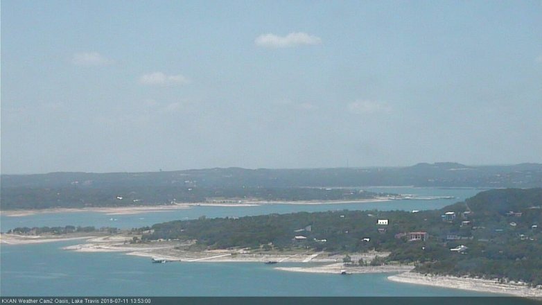 Lake Travis webcam, July 11, 2018 12:55 PM CT
