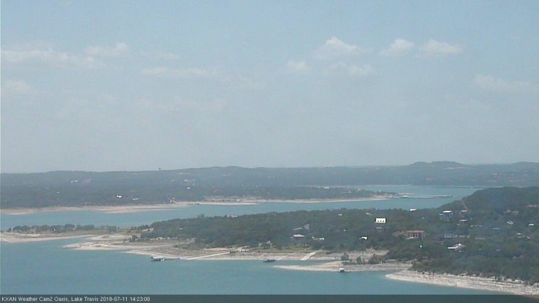 Lake Travis webcam, July 11, 2018 1:25 PM CT