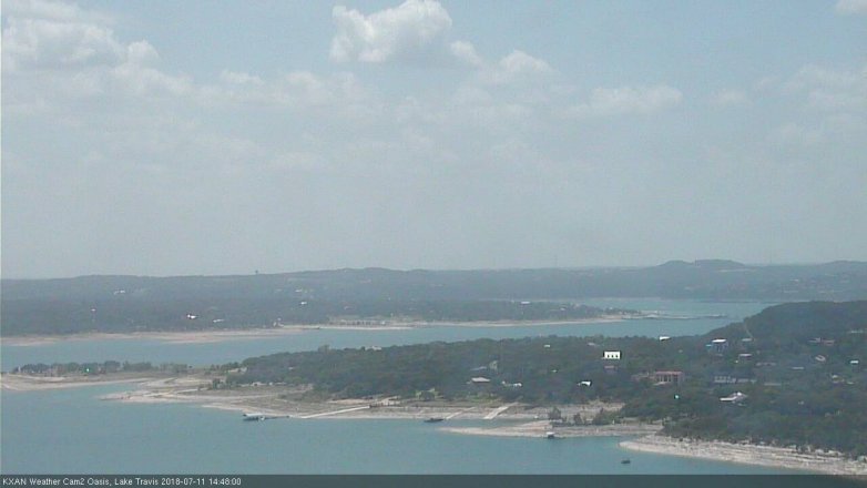 Lake Travis webcam, July 11, 2018 1:50 PM CT