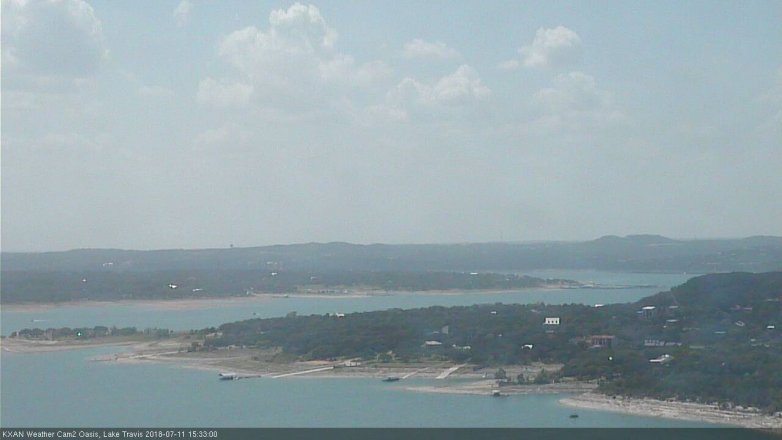 Lake Travis webcam, July 11, 2018 2:35 PM CT