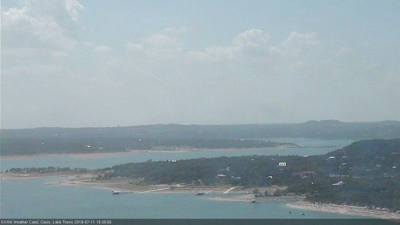 Lake Travis webcam, July 11, 2018 2:40 PM CT
