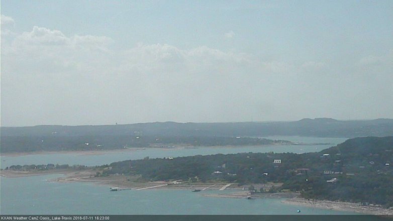Lake Travis webcam, July 11, 2018 3:25 PM CT