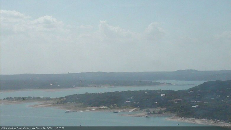 Lake Travis webcam, July 11, 2018 3:30 PM CT