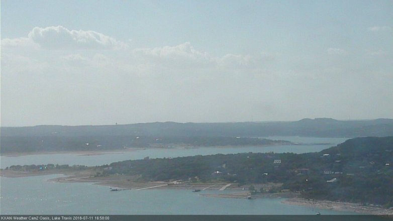 Lake Travis webcam, July 11, 2018 4:00 PM CT