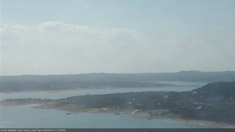 Lake Travis webcam, July 11, 2018 4:05 PM CT