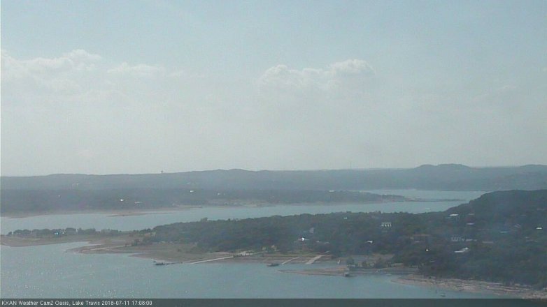 Lake Travis webcam, July 11, 2018 4:10 PM CT