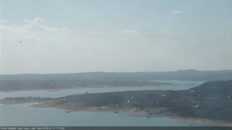 Lake Travis webcam, July 11, 2018 4:15 PM CT