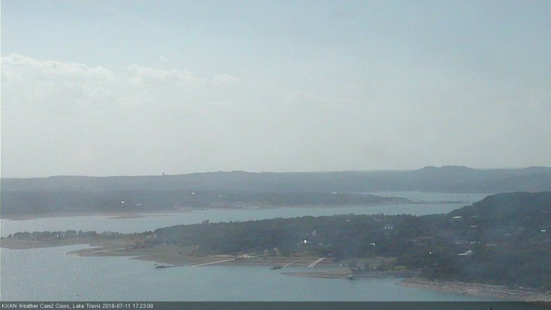 Lake Travis webcam, July 11, 2018 4:25 PM CT