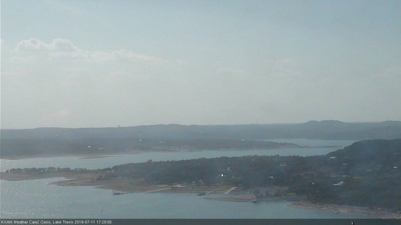 Lake Travis webcam, July 11, 2018 4:30 PM CT