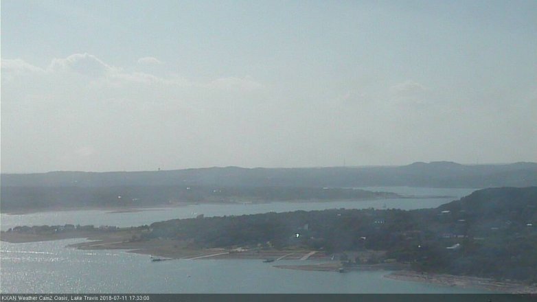 Lake Travis webcam, July 11, 2018 4:35 PM CT