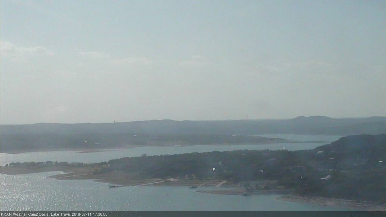 Lake Travis webcam, July 11, 2018 4:40 PM CT