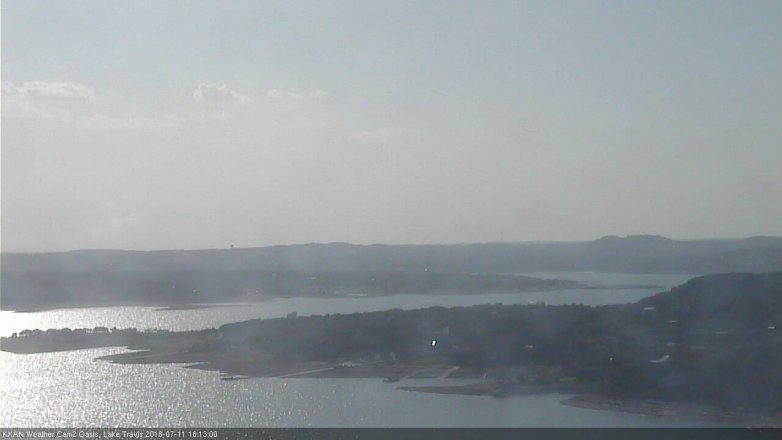 Lake Travis webcam, July 11, 2018 5:15 PM CT
