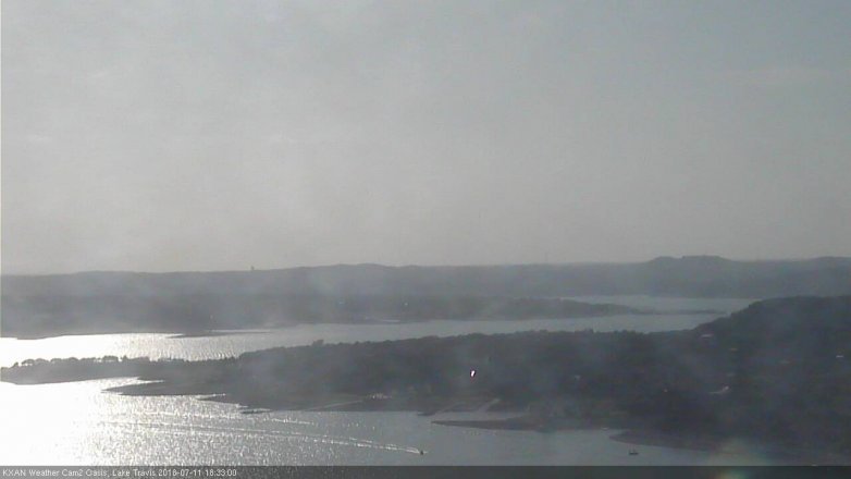 Lake Travis webcam, July 11, 2018 5:35 PM CT