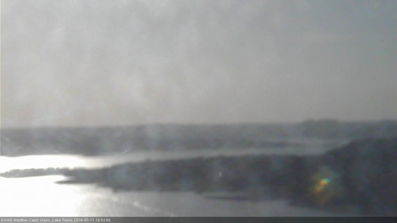 Lake Travis webcam, July 11, 2018 5:55 PM CT