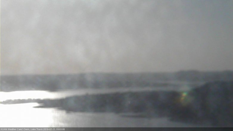 Lake Travis webcam, July 11, 2018 6:05 PM CT
