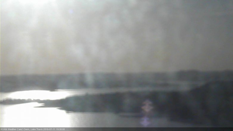 Lake Travis webcam, July 11, 2018 6:40 PM CT